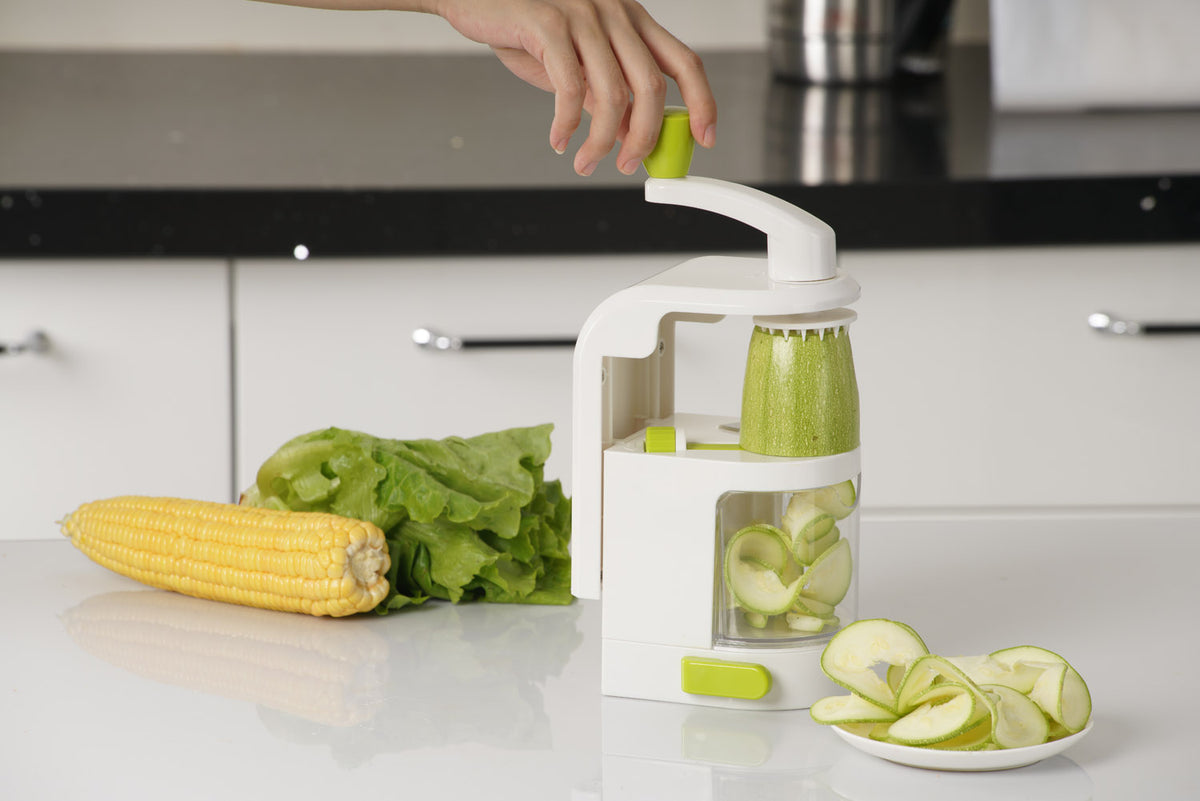 4in1, Vegetable Spiralizer, Manual Zucchini Noodle Maker With