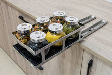 Load image into Gallery viewer, Kwirkythings Pull Out Spice Rack Suitable For Inside Kitchen Cupboards - Stainless Steel Chrome, Organise Your Spices &amp; Condiments With Ease
