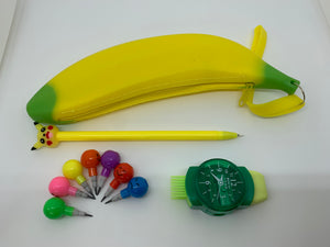 Yellow Banana Pencil Case Gift Set